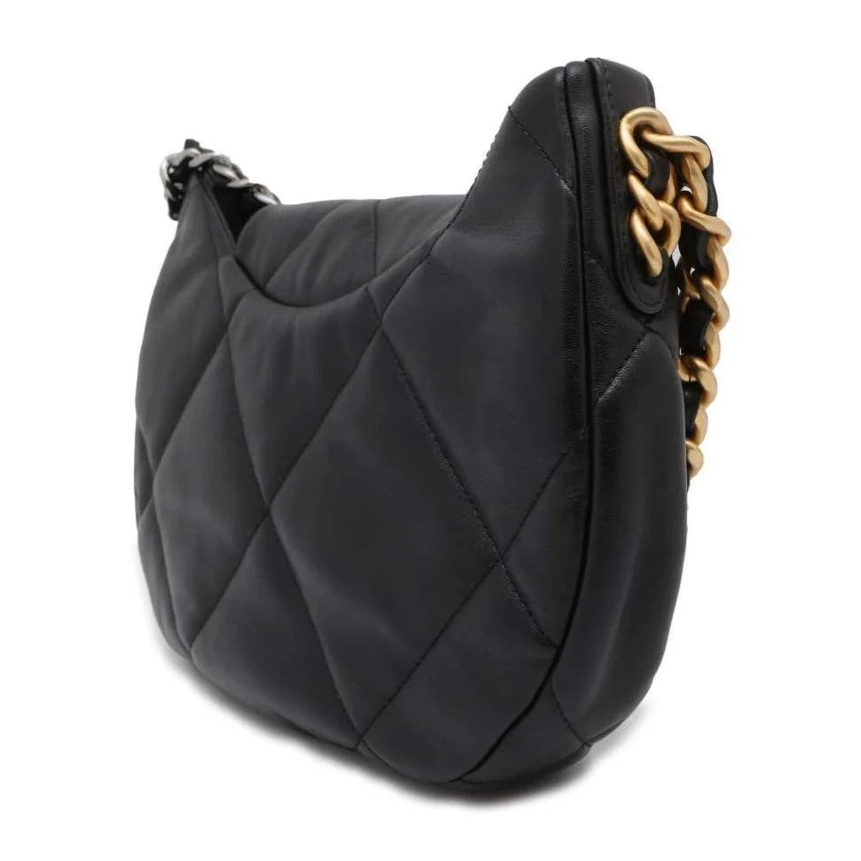 Chanel 24C Hobo Shoulder Bag Lambskin Black Multicolour Hardware 2