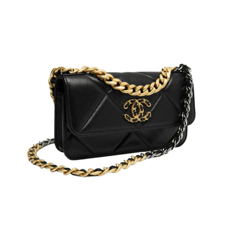 Chanel Black 19 Wallet On Chain - BEAUTY BAR