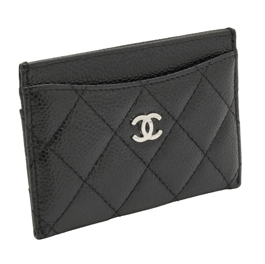 Chanel Caviar Quilted Card Holder Black 2