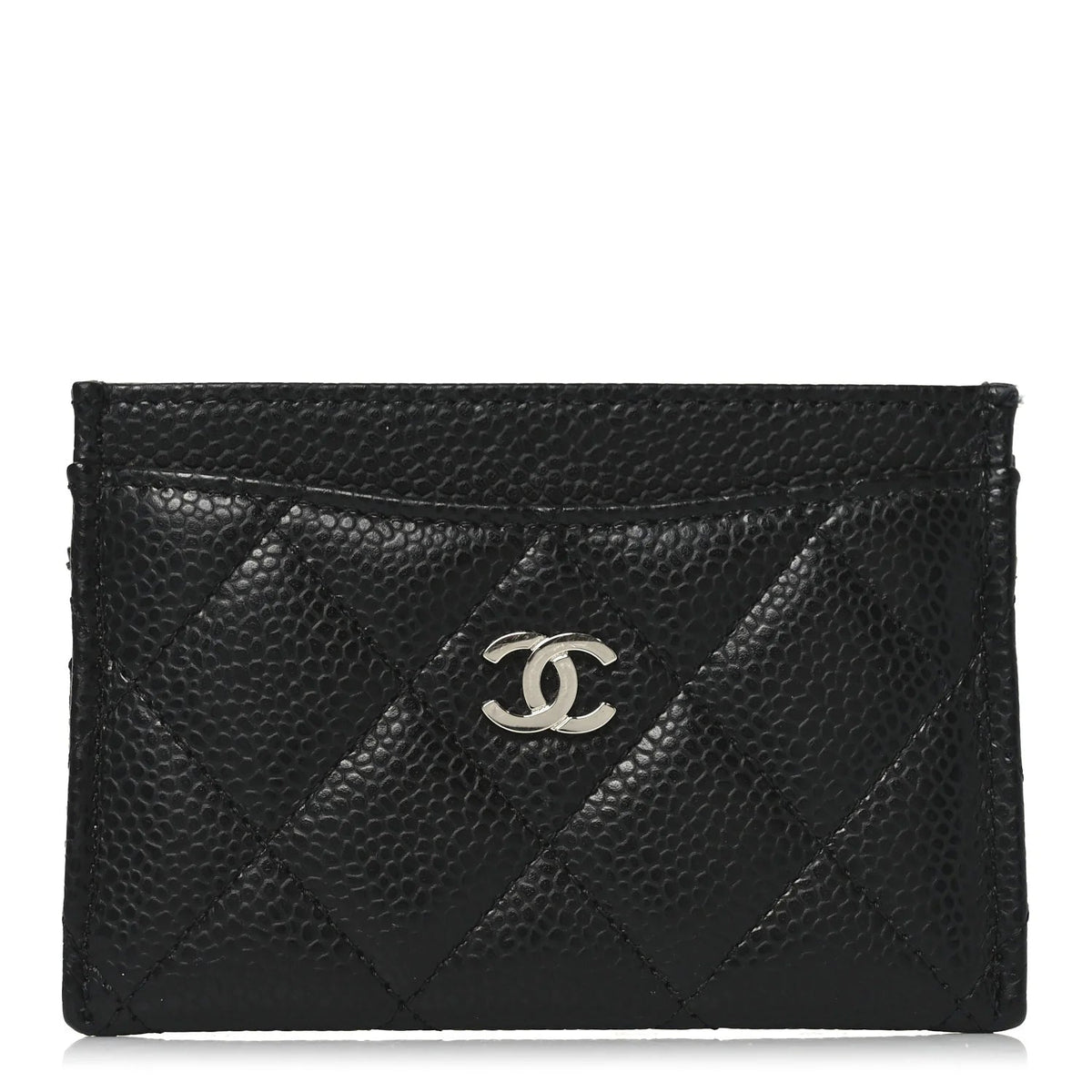 Chanel Caviar Quilted Card Holder Black 1