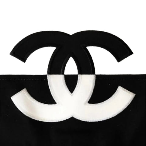 Chanel CC Logo One - Piece Black and White Two Tone - BEAUTY BAR