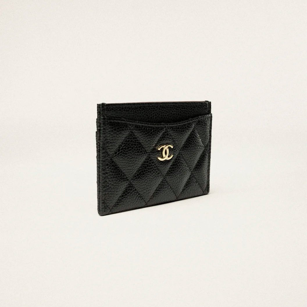 Chanel Classic Card Holder Grained Calfskin & Gold-Tone Metal Black 4