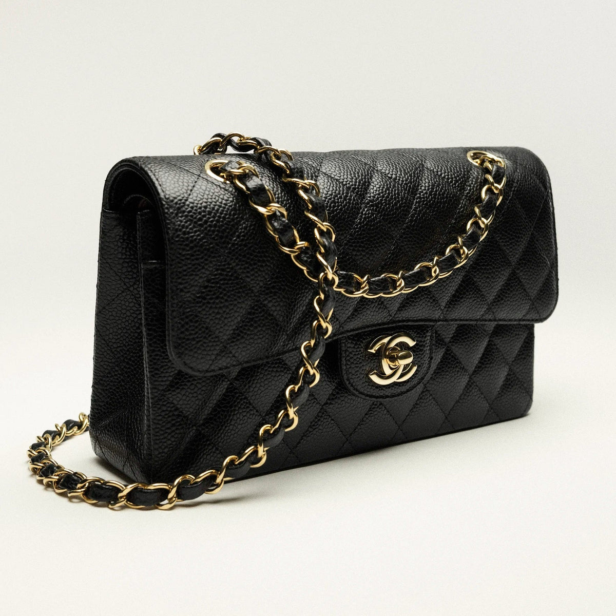 Chanel Classic Handbag Grained Calfskin & Gold-Tone Metal 4