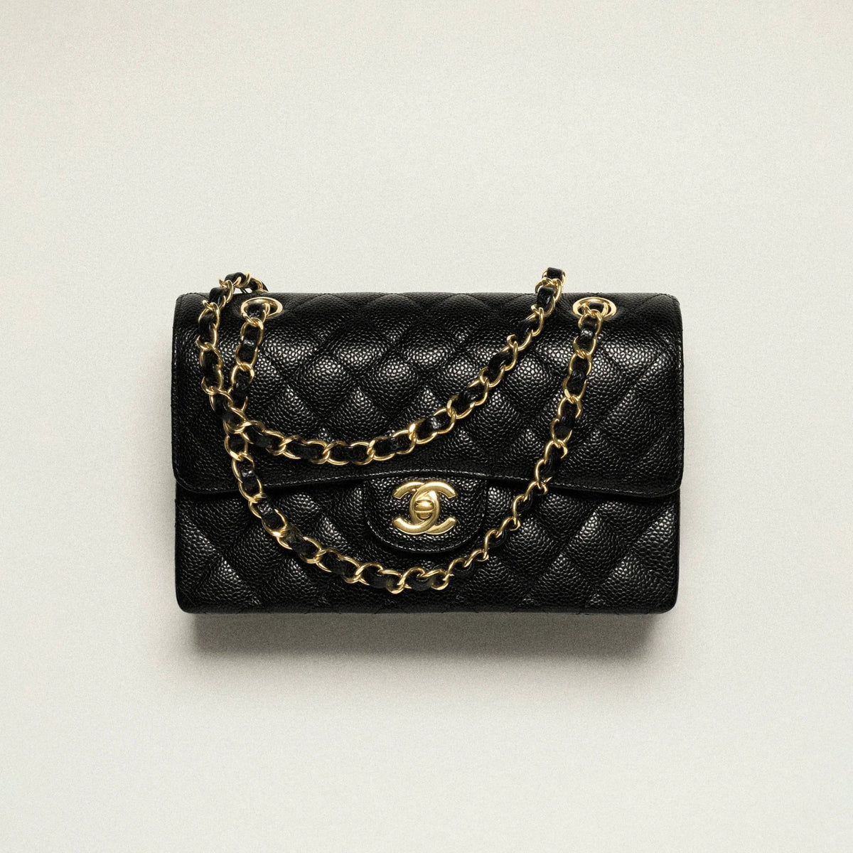 Chanel Classic Handbag Grained Calfskin & Gold-Tone Metal 1
