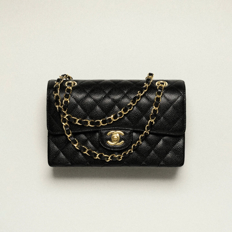Chanel Classic Handbag Grained Calfskin & Gold-Tone Metal