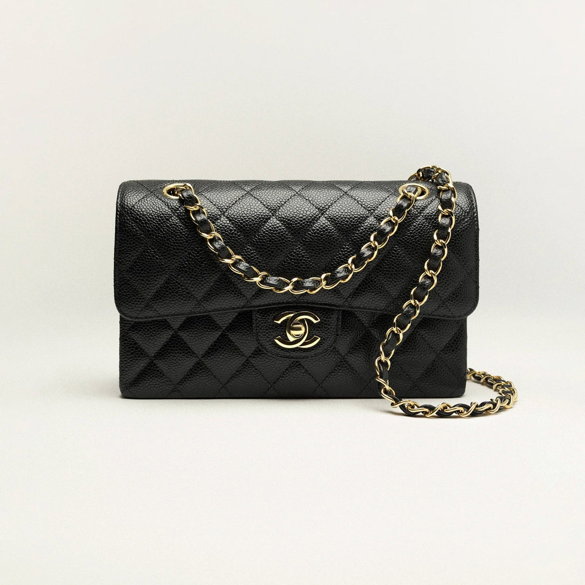 Chanel Classic Handbag Grained Calfskin & Gold-Tone Metal 2