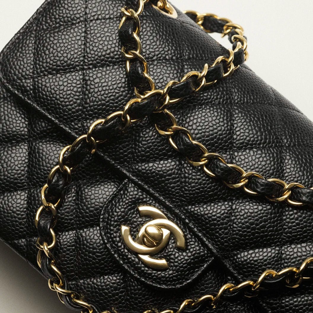 Chanel Classic Handbag Grained Calfskin & Gold-Tone Metal 5