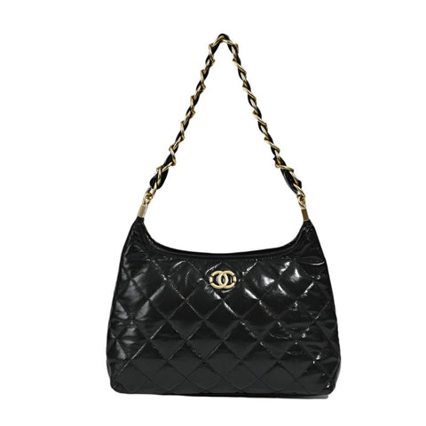 Chanel Hobo Medium Black Lather Bag - BEAUTY BAR