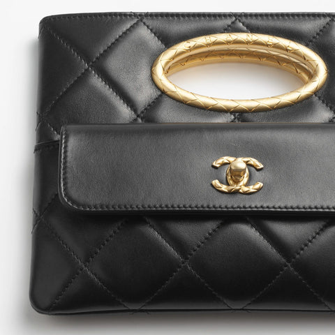 Chanel Lambskin Quilted Clutch Mini Flap Bag - BEAUTY BAR
