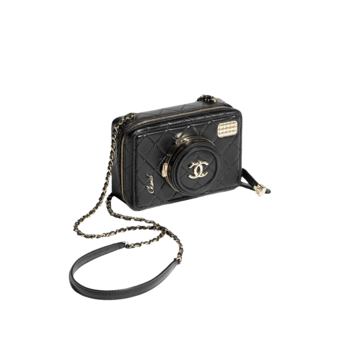 Chanel Camera Lambskin Quilted Coco Click Bag Black 4
