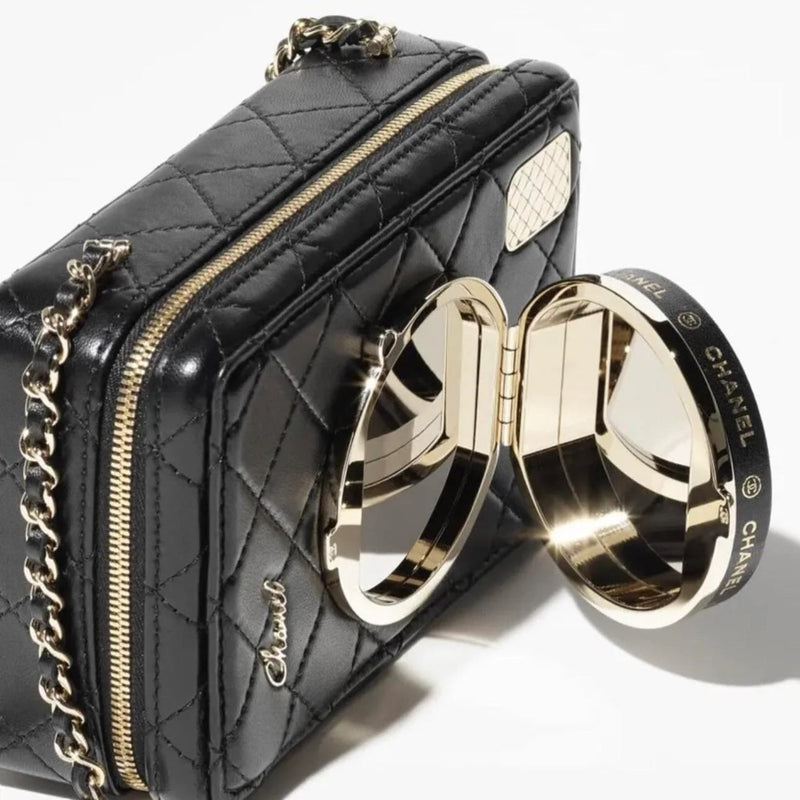 Chanel Camera Lambskin Quilted Coco Click Bag Black 2