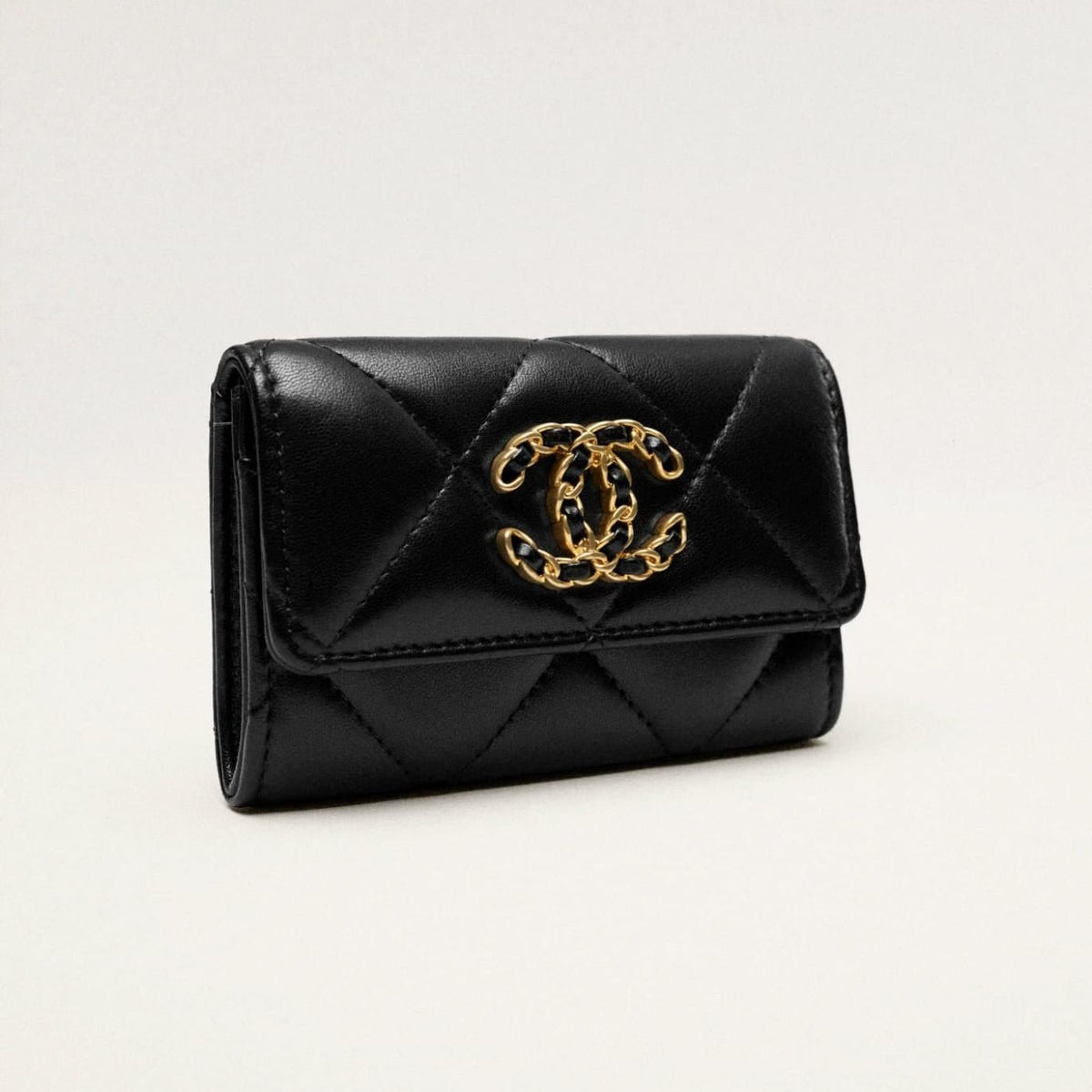 Chanel Leather Card Holder Black 2
