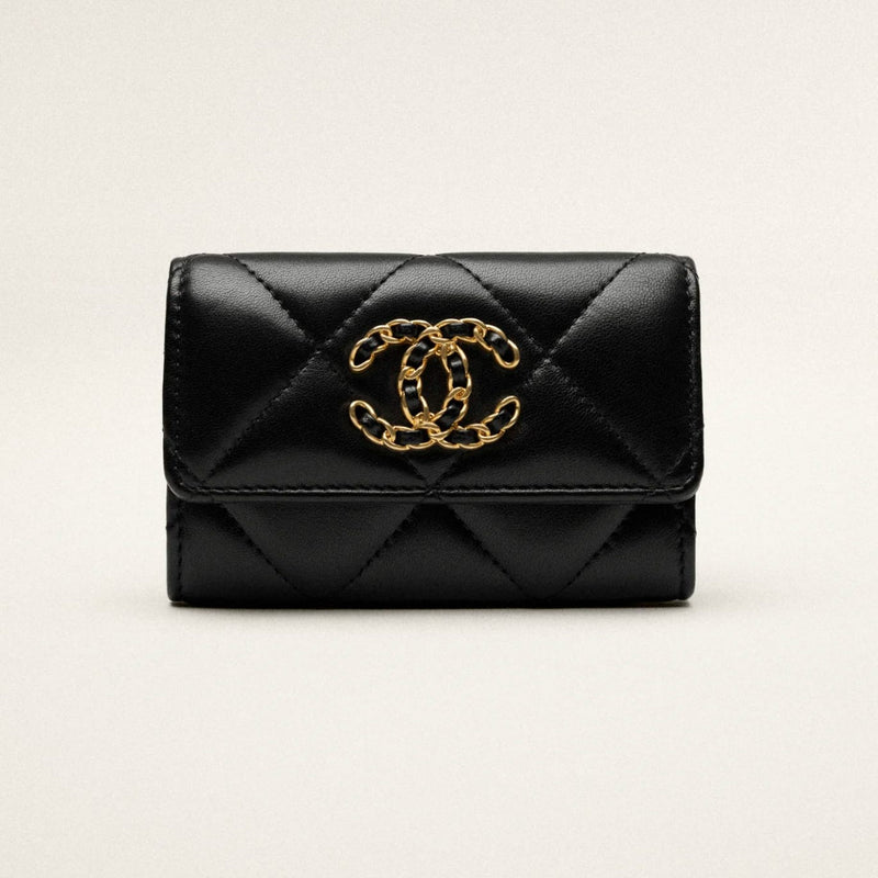 Chanel Leather Card Holder Black