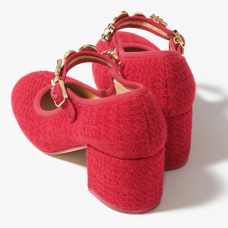 Chanel Red Mary Janes 4