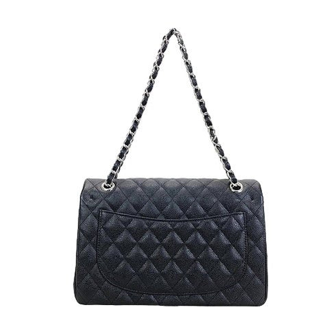 Chanel Medium Classic Double Flap Bag: Black Quilted Caviar With Gold Hardware - BEAUTY BAR