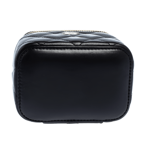Chanel Mini Vanity Top Handle Bag in Black With Chain - BEAUTY BAR
