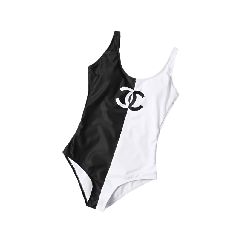 Chanel One-Piece Swimsuit in Black And White 3