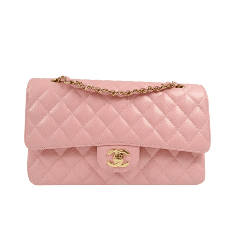 Chanel Pink Medium Classic Double Flap Shoulder Bag - BEAUTY BAR