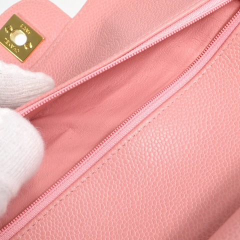 Chanel Pink Medium Classic Double Flap Shoulder Bag - BEAUTY BAR