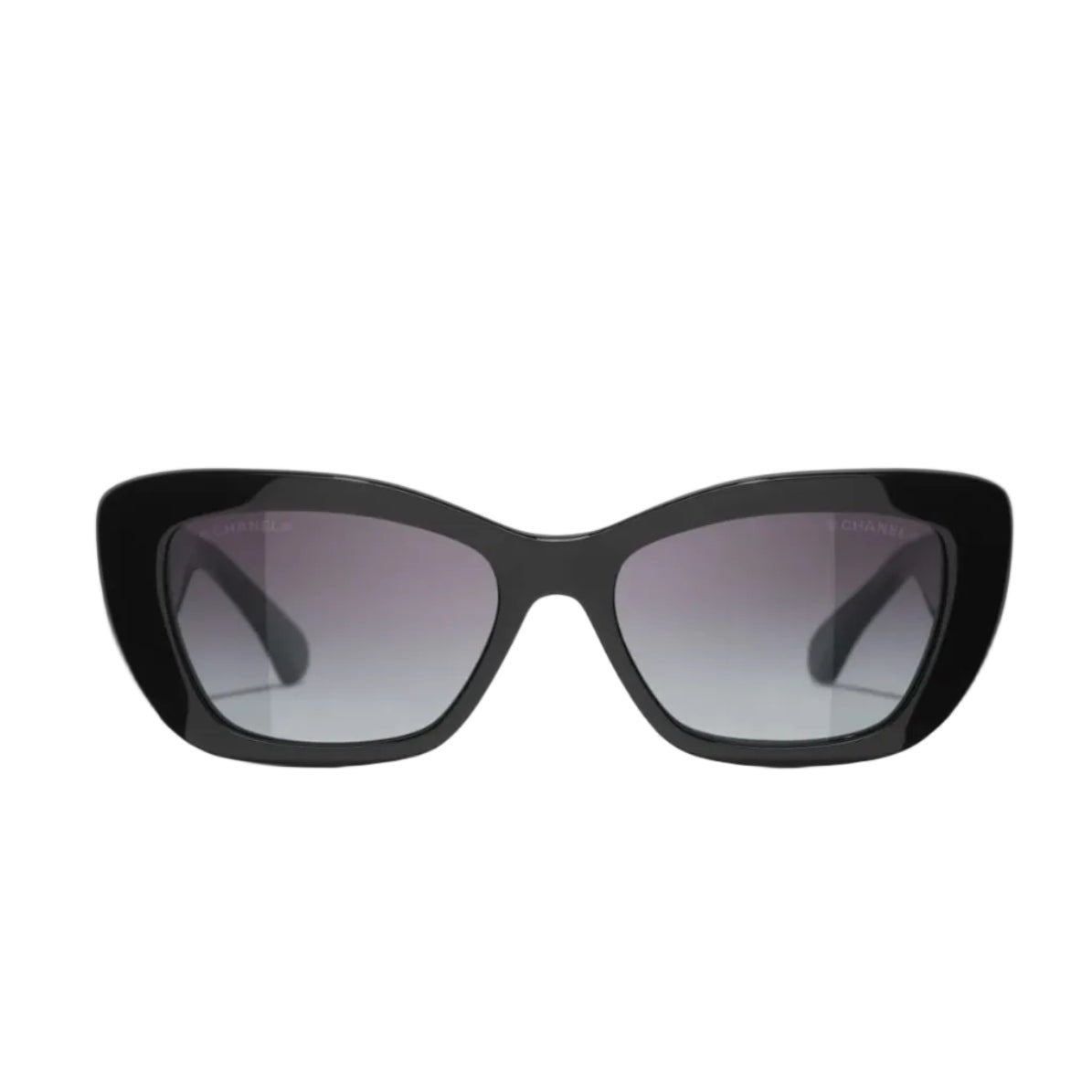 Chanel Rectangle Sunglasses Feature a Black Acetate Frame 2