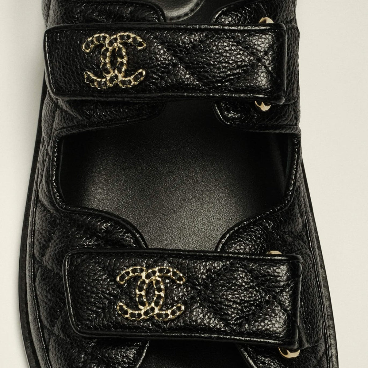 Chanel Sandals - Grain Leather Black 2