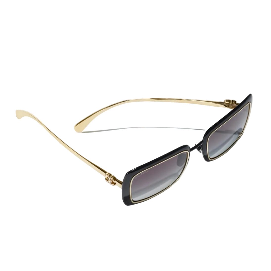 Chanel Sunglasses Frame Black & Gold 3