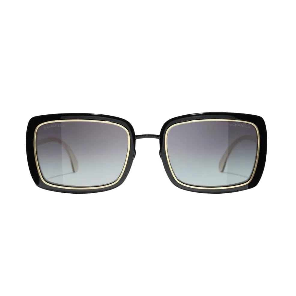 Chanel Sunglasses Frame Black & Gold 2
