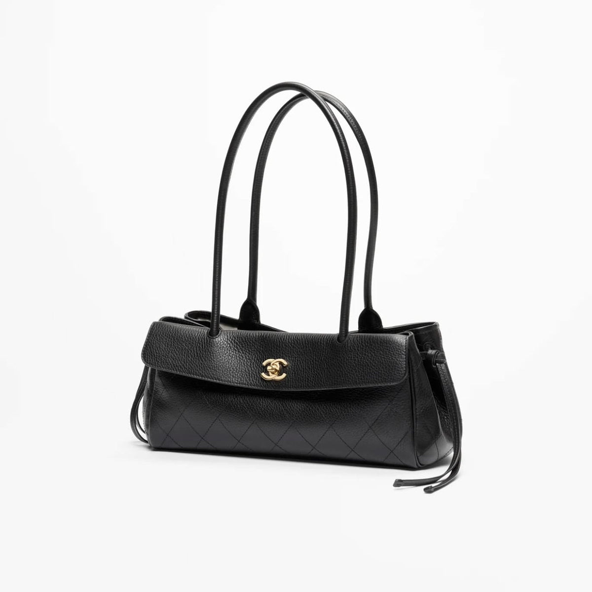 Chanel Tote, Grained Calfskin & Gold-Tone Metal, Black 1