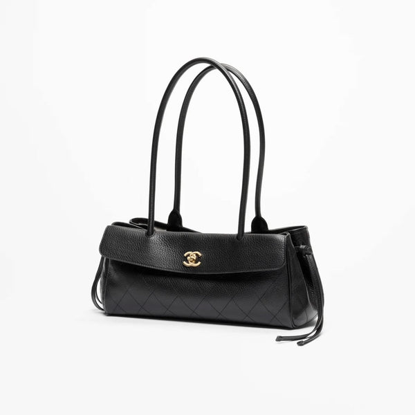 Chanel Tote, Grained Calfskin & Gold-Tone Metal, Black