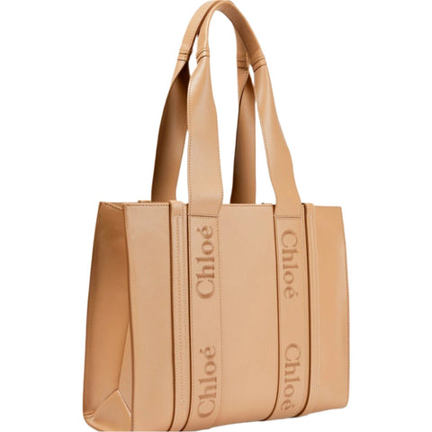 Chloé Medium Leather Woody Tote Simone Bag - BEAUTY BAR