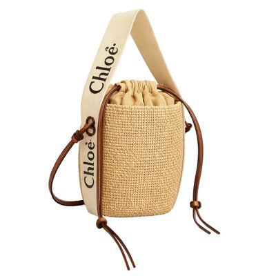 Chloé Woven Drawstring Tote Bag