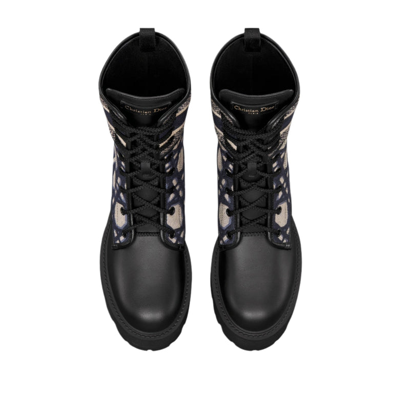 Dior D-Major Black Calfskin Boots with Cannage Detail 3