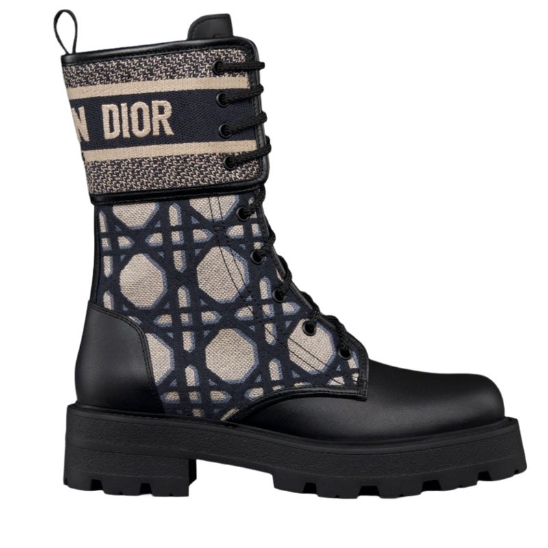 Dior D-Major Black Calfskin Boots with Cannage Detail 2