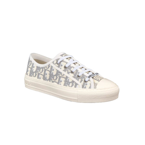 Christian Dior Grey Oblique Walk'N'Dior Low Top Sneakers - BEAUTY BAR