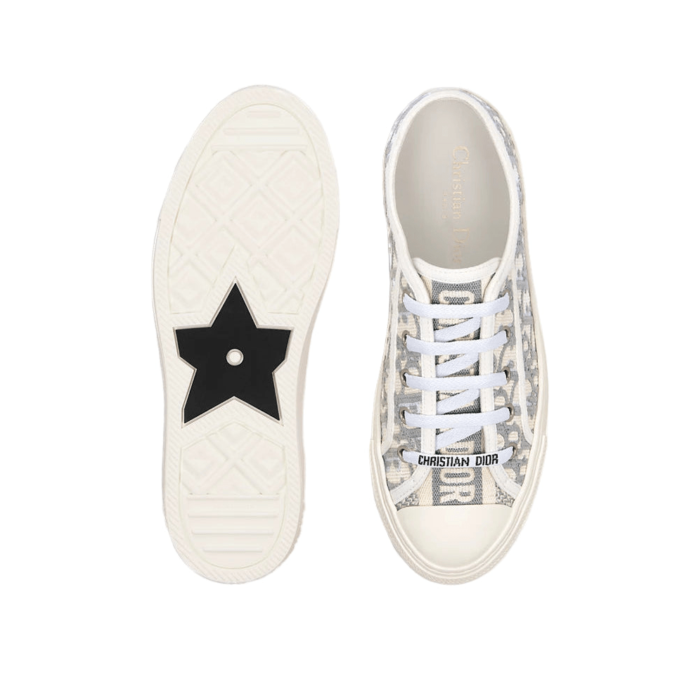 Christian Dior Grey Oblique Walk'N'Dior Low Top Sneakers 3