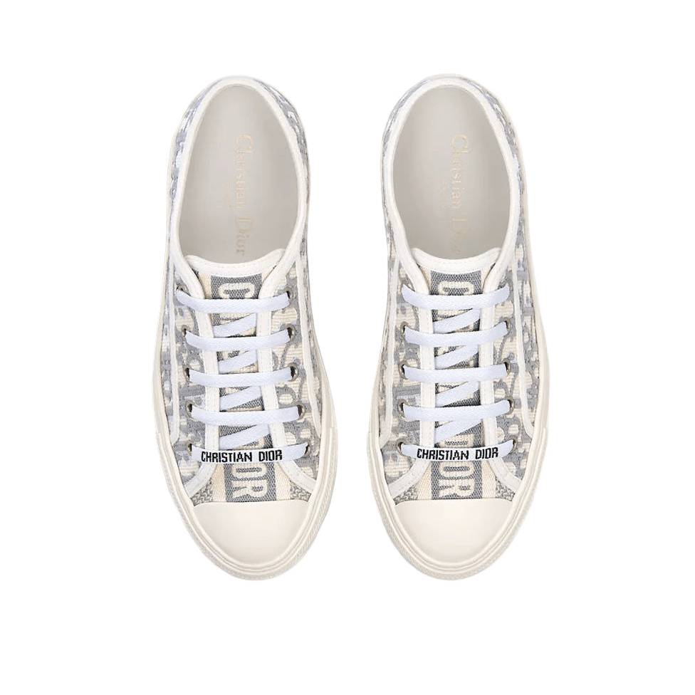 Christian Dior Grey Oblique Walk'N'Dior Low Top Sneakers 2