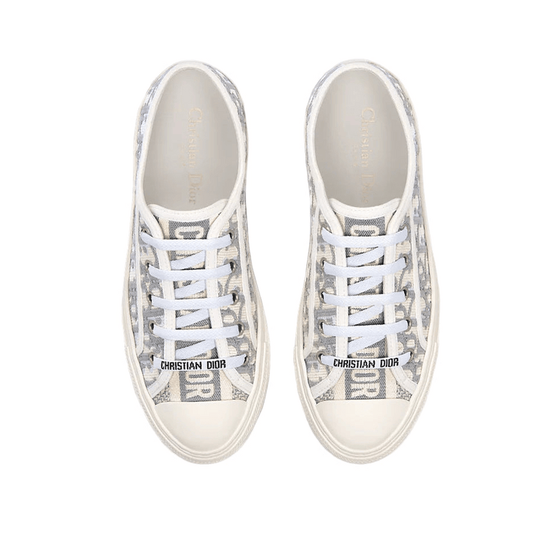 Christian Dior Grey Oblique Walk'N'Dior Low Top Sneakers 2