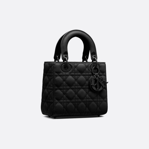 Christian Dior Small Lady Dior Bag Black Ultramatte Cannage - BEAUTY BAR