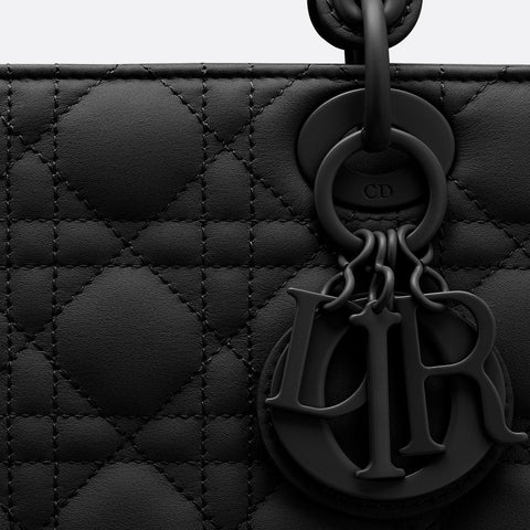 Christian Dior Small Lady Dior Bag Black Ultramatte Cannage - BEAUTY BAR