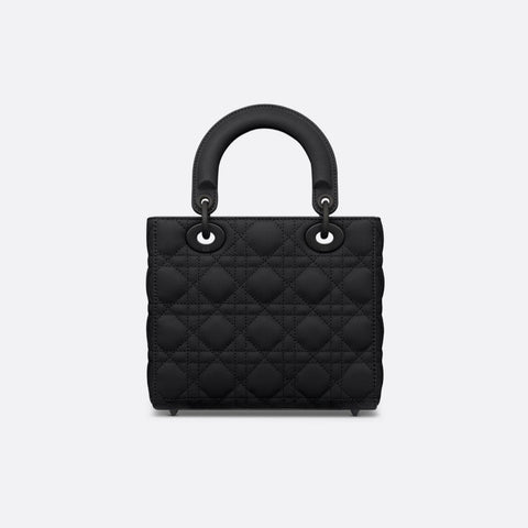 Christian Dior Small Lady Dior Bag Black Ultramatte Cannage - BEAUTY BAR