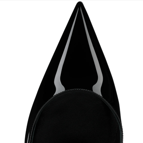 Christian Louboutin 100 mm Pumps Patent Calf Leather Black Women - BEAUTY BAR