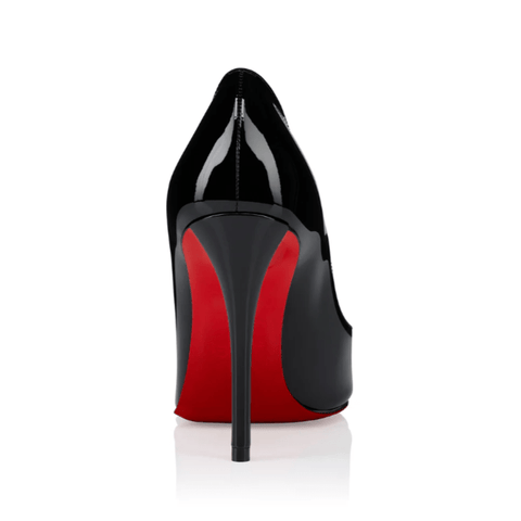 Christian Louboutin 100 mm Pumps Patent Calf Leather Black Women - BEAUTY BAR