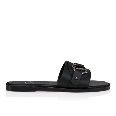 Christian Louboutin Her In Roma Flat Mules In Black