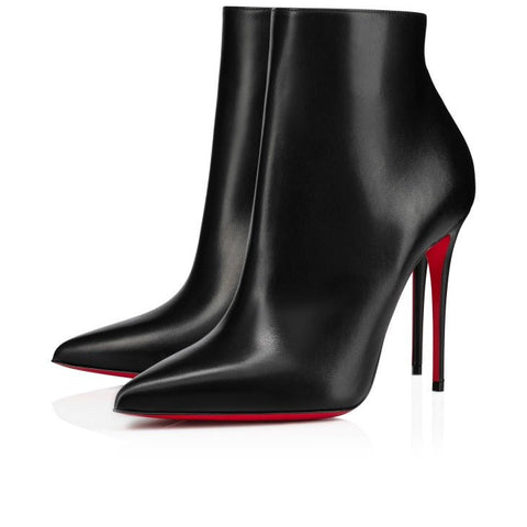 Christian Louboutin So Kate Booty 100 mm Low Boots Calf Leather Black - BEAUTY BAR
