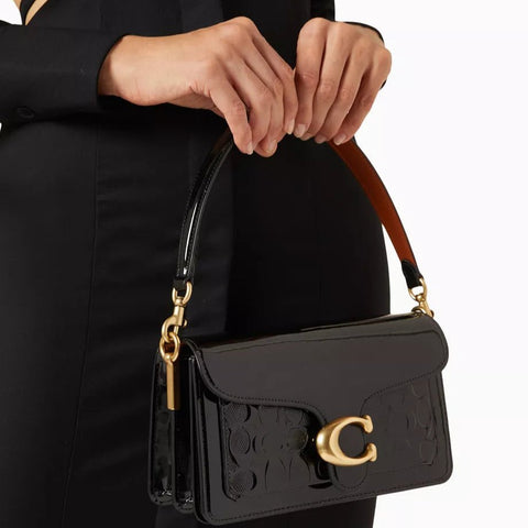 Coach Black Signature Coated Canvas And Leather Bag - BEAUTY BAR