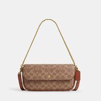 Coach Brook Flap Chain Bag In Signature Canvas