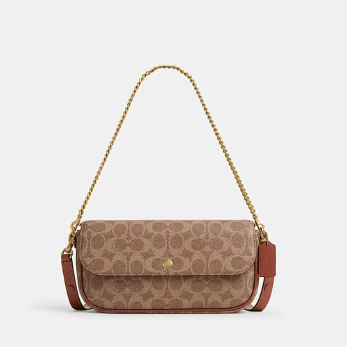 Coach Brook Flap Chain Bag In Signature Canvas