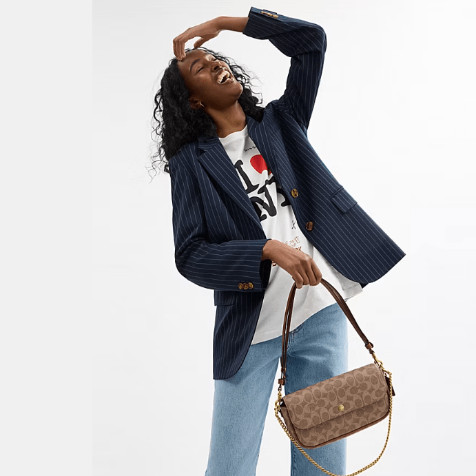 Coach Brook Flap Chain Bag In Signature Canvas 3