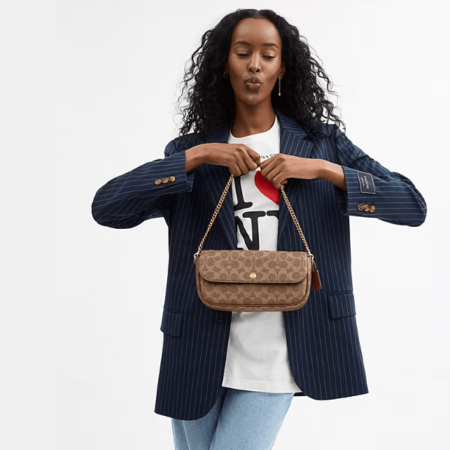 Coach Brook Flap Chain Bag In Signature Canvas 2