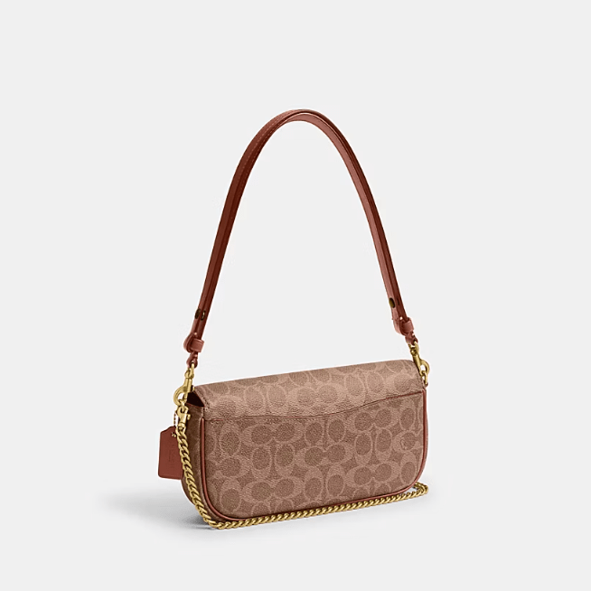 Coach Brook Flap Chain Bag In Signature Canvas 7